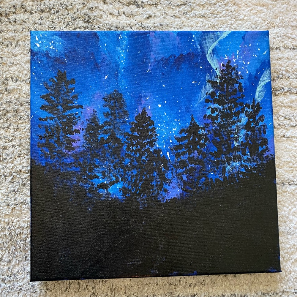 Northern lights painting by me
